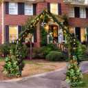 Set of 2 Pathway Christmas Tree Urn Filler, Lighted Artificial Mini Xmas Trees with Lights, Outdoor Christmas Decorations for Porch, Driveway, Yard (9 Pine Cones)