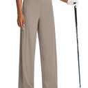 Women's Wide Leg Golf Dress Pants 27"/29"/31" Flowy Travel Work Slacks Trousers UPF 50+ Business Casual Outfits Palazzo Pants 3XL