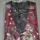 DiBanGu Mens Christmas Vest and Bow Tie Set Festival Christmas Snowflake Suit Vest for XmasNew Year Party Formal (Burgundy Red Silver Snowflake)