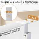 Over The Door Clothes Hanger Rack Foldable Space-Saving Over The Door Hooks for Laundry Drying Bathroom Towels & Home Office(White)