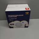 JOLLY CHEF 100 Pieces Silver Plastic Plates, 10 Inch Disposable Plates White Plate with Silver Rim, Heavy Duty Plastic Plates for Christmas, Birthdays and Weddings