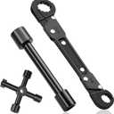 Plumbing Tools, Professional Angle Stop Wrench Kit, Angle Stop Removal Tool for Installing New Compression Angle Stop and Removing the Compression Ring