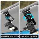 SURWO Pocket 3 Car Mount, 360° Adjustable Car Sun Visor Mount Compatible with DJI Osmo Pocket 3,Action 5 pro/4/3, Insta360 X5 X4 X3,AKASO and More Action Cameras
