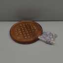 Gothink Solid Wood Solitaire Game, Classic Handcrafted 9'' Wooden Solitaire Board, 33 Smooth Wooden Balls, Single Strategic Mind Game for Kids and Adults