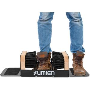 Umien Boot Scraper Outdoor Shoe Brush with Flaps - Cleaning Heavy-Duty Shoe Cleaner and Boot Scrubber for Mud, Dirt, and Snow - Durable Weather-Resistant Outdoor Shoe Cleaning Tool