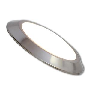 Hamilton Hills Thin Round 8 inch Brushed Nickel Disc LED Ceiling Light Fixture - 3000K Bright White Thinnest Dimmable Flush Mount Ceiling Light - Overhead Direct Wire Lights for Kitchen and Bedroom
