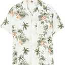 SURF CUZ Mens Hawaiian Shirts Short Sleeve Stretch Casual Aloha Shirt Vacation Mens Tropical Button Down Beach Shirts 2XL