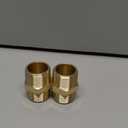 2 Pieces Brass Pipe Fitting 3/4 x 3/4 Inch NPT Brass Hex Nipple Male Pipe Adapter, Straight Connector Fitting