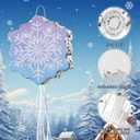 WINTS Snowflake Pinata, Frosty Piata with Blindfold Perfect for Snowy Birthday Party, Fairy & Kids Birthday Party Decorations (14.76 12.99 3.15in)