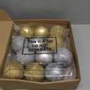 Syhood 12 Pieces Glitter Christmas Ball Ornaments Rhinestone Sequin Christmas Decorations Hanging Plastic Balls for Xmas Trees Wedding Party Holiday Decorations(3.15 Inch,Gold Silver)