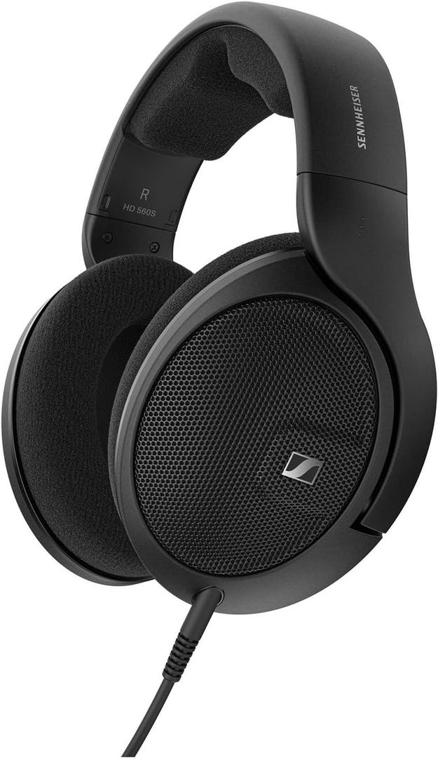 Sennheiser HD 560 S Over-The-Ear Audiophile Headphones - Neutral Frequency Response, E.A.R. Technology for Wide Sound Field, Open-Back Earcups, Detachable Cable, (Black) (HD 560S)