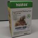 haakaa Supplemental Feeding Tube & Pouch Set, Baby Supplemental Nursing System, SNS Breastfeeding System, Food Grade Silicone, New Upgraded Design with Dual Tube Flow Control