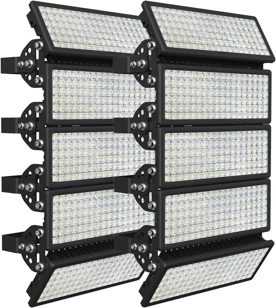 1000W LED Stadium Lights Outdoor, 2Pack 500W Arena Flood Light, 100W-5 Pack