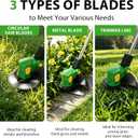 New 2026 Lightweight Cordless Weed Wacker & Electric Weed Eater, 21V 3-in-1 Brush Cutter, 2×4.0Ah Large Capacity Batteries for Garden & Lawn (Green)