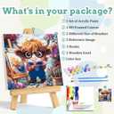 xcemhil Paint by Numbers Kit for Adults with Frame, Cow Paint by Number for Adults, Adult Paint by Number Kits on Canvas for Home Decor Gift 10x10 Inch