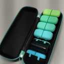 Weekly Pill Organizer, 7 Day Travel Medicine Pill case with Moisture-Proof Silicone Lid, Large AM PM Daily Pill Organizer 2 Times a Day for Vitamins & Supplements, Secure Zipper Pill Box(Green)