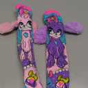 Crazy socks for kids Cute girl socks girls wacky Funky Stretch Mid to High Novelty Socks (01purple)