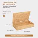 Under Bed Storage with Lid, Hand Woven Underbed Storage Basket for Bedroom, Large Underbed Storage Basket, Wicker Bed Storage Bin (PE Rattan, 60L, Single)
