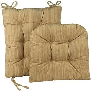 Klear Vu The Gripper Non-Slip Rocking Chair Cushion Set with Thick Padding, Includes Seat Pad & Back Pillow with Ties for Indoor Living Room Rocker, 20×16 Inches, 2 Piece Set, Sand