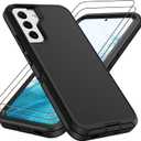 For Samsung Galaxy S22 Plus Case : 14FT Military Grade Drop Protection & Anti-Slip Design Phone Case with 2Pc HD Screen Protector,Shockproof/Dustproof/DropProof Protective Case for S 22 Plus-Black