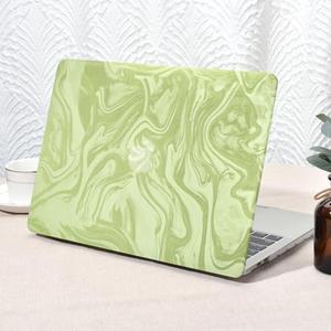 Seorsok Compatible with MacBook Pro 13 inch Case M2 2023,2022,2021-2016 A2338 M1 A2251 A2289 A2159 A1989 A1708 A1706,Luxurious and Skin-Friendly Leather Plastic Hard Shell&Keyboard Cover,Green Wave