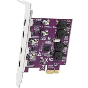 FebSmart 4X 5Gbps USBC Ports PCI Express USB 3.0 Expansion Card for Windows 11, 10, 8.x, 7, Vista, XP Desktop PCs, Built in SelfPowered Technology, No Need Additional Power Supply (FSU304CPro)