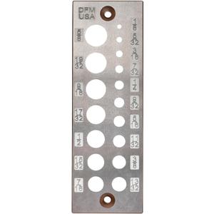 DFM Tool Works Doweling Tool - Premium Dowel Maker Tool, Versatile Dowel Plate, High-Grade A2 Steel for Woodworking, Made in USA - English 17 Holes, Multi-Size