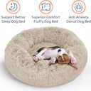 Clearance Round Dog Bed - Premium Comfort for Anxiety Relief - Fluffy & Calming Design with Ultra-Plush Support | Cozy Dog Bed with Super Soft Circle Style (Beige)