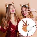 Deer Ears Antler Headbands Reindeer Antlers Hairband Halloween Costume Hair Accessories Christmas Headwear for Christmas Party Cosplay