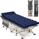 Camping Cot with Mattress, 450LBS(Max Load), Portable Folding Outdoor Bed with Carry Bag for Adults Kids, Heavy Duty Cot for Traveling Gear Supplier, Office Nap, Beach Vocation and Home Lounging
