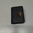 Bistup Credit Card Holder Wallet for Women Cute Leather Ladies Teen Girls Female Cardholder Wallets Accordion Purse Small Medium Aesthetic Print Bee Unique Modern Luxury Rfid Zipper Around (Black Bee)