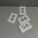 Pure White Classic Beadboard Wall Plates, Light Switch Covers, Electrical Outlet Covers, Switch Plates of Various Combinations, Nature Bamboo Fiber Wall plate (1 Gang Duplex 4 Pack)