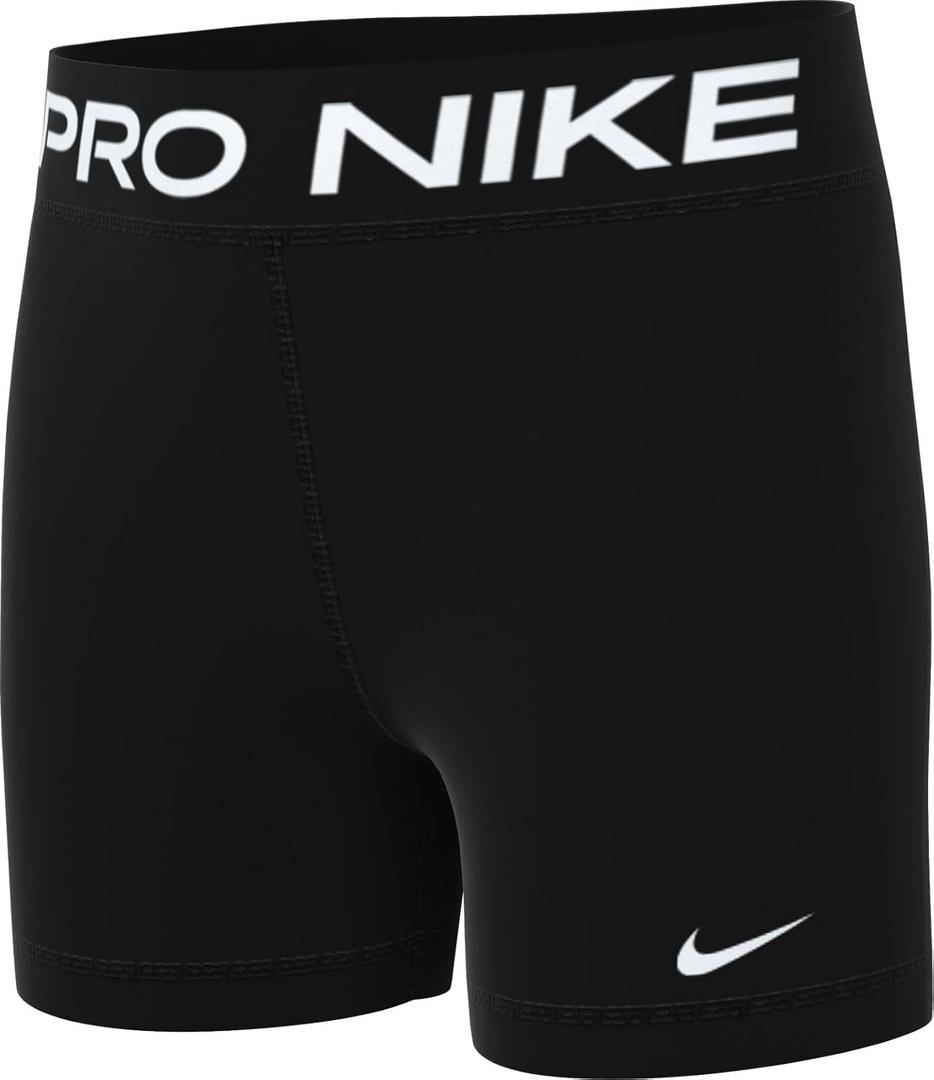 Nike Girls' Running Shorts (X-Small, Black/White)