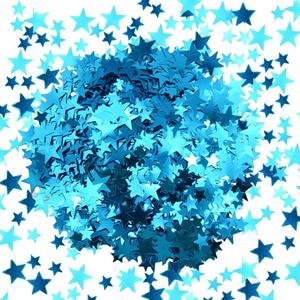 Yosawa 60g/2.1oz Foil Star Confetti Glitter Mixed Pack Metallic Foil Table Confetti Sparkle Sequins for Wedding,Party Decoration(Sky Blue)