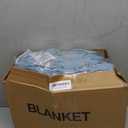 puredown Soft Feather Down Blanket Lightweight Packable Down & Feather Fill Blanket for Indoor and Outdoor Use, Queen Size Blankets, 88"X90", Sea Blue
