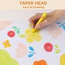 Lebze Toddler Crayons, 24 Colors Non Toxic Crayons for Kids Ages 3+, Easy to Hold Jumbo Crayon for Kids, Safe for Babies and Children Flower Monaco