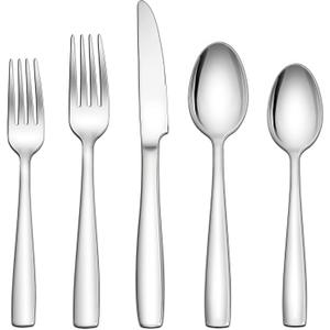 Herogo 18/10 Stainless Steel Silverware Set, 40-Piece Fancy Flatware Cutlery Set for 8, Modern Eating Utensils Tableware for Home Restaurant Wedding, Mirror Polished, Dishwasher Safe Herogo 18/10 Stainless Steel Silverware Set, 40-Piece Fancy Flatware Cutlery Set for 8, Modern Eating Utensils Tableware for Home Restaurant Wedding, Mirror Polished, Dishwasher Safe