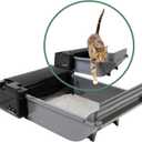 Pet Zone Self Cleaning Semi Automatic Cat Litter Box - Smart Scoop Cat Litter Box with 6 Bags & Carbon Filter for Up to Two Cats 6-16 Pounds