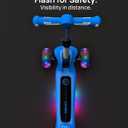 ELECOSMOS Kids Electric Scooter for Age 4-9, Light Up 3-Wheeled Scooter with Big LED Wheels, Wide Flashing Deck, Adjustable Height
