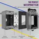 ENERLITES Outdoor Outlet Cover Extra-Duty in-Use Weatherproof Outdoor Decorator/GFCI Receptacle Outlets, Weatherproof Enclosure, 1-Gang 6.25” H x 3.5” W x 3.25” D, Clear Cover, IUC1V-D