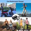 Electric Bike Charger 48V for Lectric Ebike, 54.6V 2A Ebike Battery Charger for 48V Lithium Battery, Electric Bicycle Power Adapter with DC2.1 Jack Connector