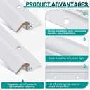 Yuntau Screw on Door Weather Stripping 42" 36" Weather Stripping Door Seal with Aluminum Carrier and Foam Gasket Exterior Weatherstripping V Shaped Soundproof Seal for Sides and Top(5 Pcs)