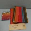 Urban Villa Napkins set of 12 red multi stripes 100% Cotton