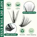 DIY Lash Extension Kit KEYYOU 300Pcs Individual Eyelash Extension Kit 30D40DD 0.07D Curl 9-18MIX Lash Clusters Kit with Lash Glue Remover Applicator Easy to Use(Kit-30D40D-D-9-18MIX)