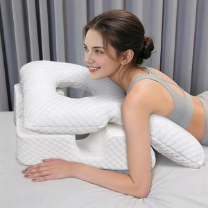 Face Down Pillow After BBL or Eye Surgery, Home Massage Pillows Face Down Chair for Sleeping & Stomach Sleeper, Soft BBL Adjustable Prone Massage Pillows with Removable Cover