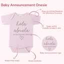 Hola Abuela & Abuelitos Baby Onesie,Spanish Pregnancy Announcement Outfit for Grandma to Be,Baby Announce