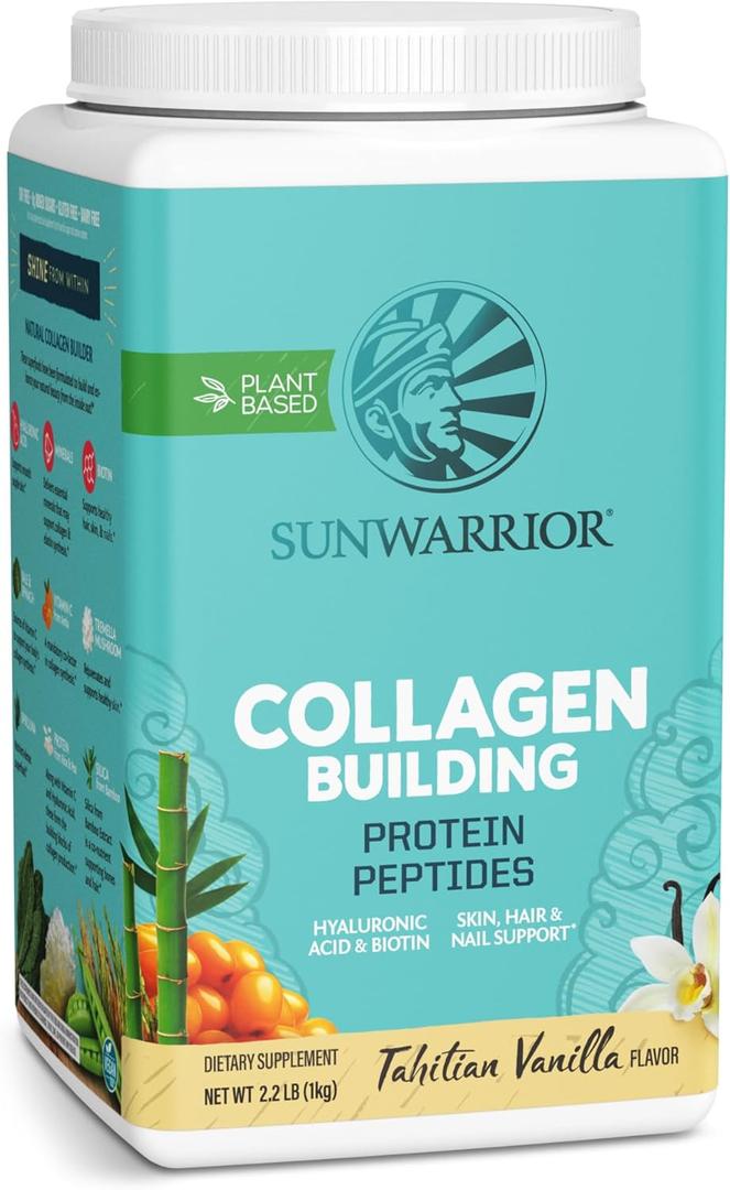Sunwarrior Collagen Peptides Building Powder | Vegan Collagen for Women Plant-Based Protein Powder | Hyaluronic Acid, Biotin, Silica, Vitamin C for Hair Skin & Nails | 40 Servings, Vanilla Flavored, Best Before 09 JUL 2027 Sunwarrior Collagen Peptides Building Powder | Vegan Collagen for Women Plant-Based Protein Powder | Hyaluronic Acid, Biotin, Silica, Vitamin C for Hair Skin & Nails | 40 Servings, Vanilla Flavored, Best Before 09 JUL 2027