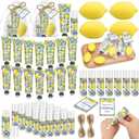 75 Pcs / 25 Sets Capri Lemon Baby Shower Party Favors for Guests Sweet One Italian Lemon Shaped Soaps Bridal Shower Return Gifts Lip Balms Hand Cream for Bridal Wedding Gender Reveal