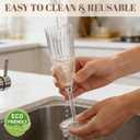 36PCS Clear Champagne Flutes Plastic - 6 OZ Disposable Plastic Champagne Flute, Clear Wine Glasses Reusable Plastic Cocktail Cups for Home Daily Life Party Birthday Wedding Toasting