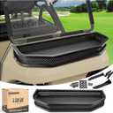10L0L Golf Cart Front Cargo Basket for EZGO TXT/RXVClub Car DS/PrecedentYamaha G22/G29 - Heavy-Duty Steel Mesh Storage Rack, Gas/Electric Compatible